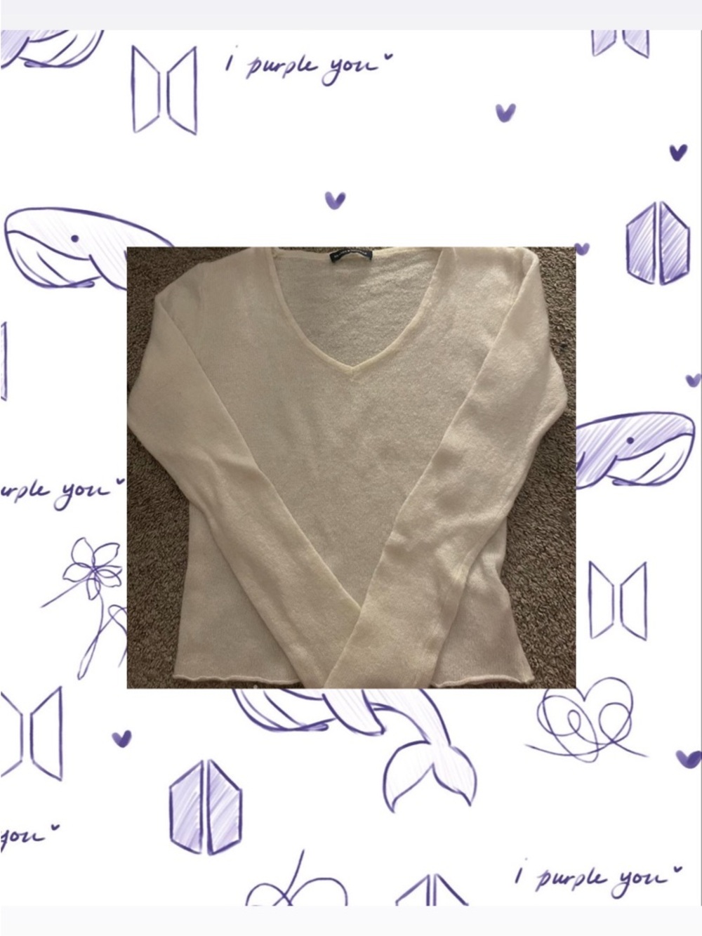 Brandy Melville Cream Lightweight Knit Top